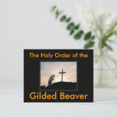 金めっきされたビーバーポストカードの聖式 ポストカード (スタンド正面)