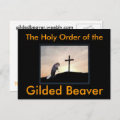 金めっきされたビーバーポストカードの聖式 ポストカード (正面/裏面)