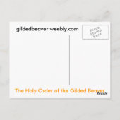 金めっきされたビーバーポストカードの聖式 ポストカード (裏面)