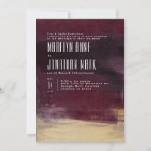 金めっきされたブラシの結婚式招待状及び一致の続き 招待状 (正面)