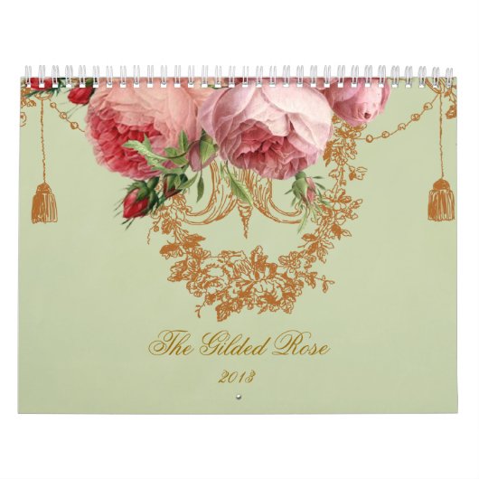 金めっきされた上がりました カレンダー (カバー)