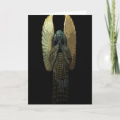 金めっきされた天使の挨拶状 カード (正面)