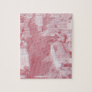 金めっきされた年齢の都市通り3Dのパズル ジグソーパズル