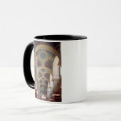 金めっきされたsのcoffered図書館の天井の眺め マグカップ (正面左)