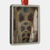 金めっきされたsのcoffered図書館の天井の眺め メタルオーナメント (右)