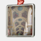 金めっきされたsのcoffered図書館の天井の眺め メタルオーナメント (左)