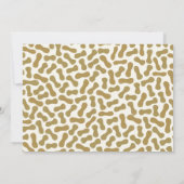 金めっきされるピーナツベビーシャワーの招待状を祝って下さい 招待状 (裏面)