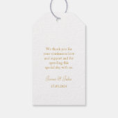 金めっきの花 ギフトタグ (裏面)