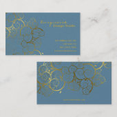 金らせん状の葉の装飾用のDecoのヴィンテージの上品 名刺 (正面/裏面)