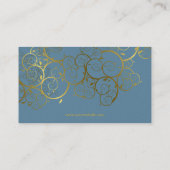 金らせん状の葉の装飾用のDecoのヴィンテージの上品 名刺 (裏面)