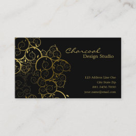 金らせん状の葉の装飾用のDecoのヴィンテージの上品 名刺