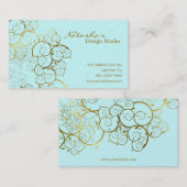 金らせん状の葉の装飾用のDecoのヴィンテージの上品 名刺 (正面/裏面)