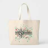 金を口の中に入れて引用文 ラージトートバッグ (正面)