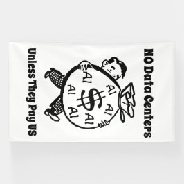 金を払うのでなければデータセンターは認めない 横断幕