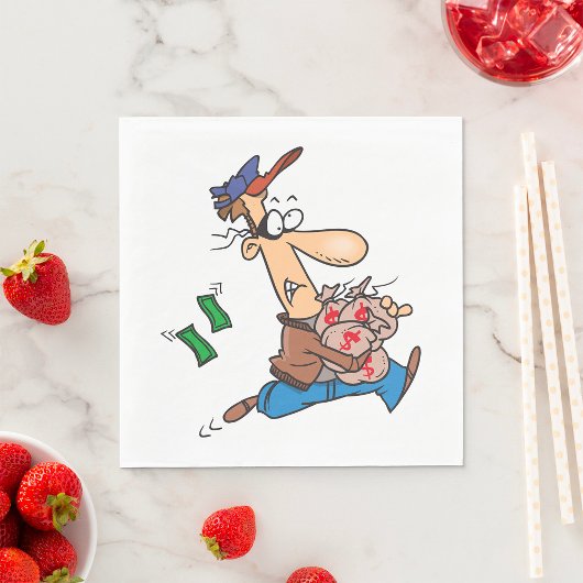 金を盗む泥棒 スタンダードランチョンナプキン