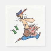 金を盗む泥棒 スタンダードランチョンナプキン (正面)