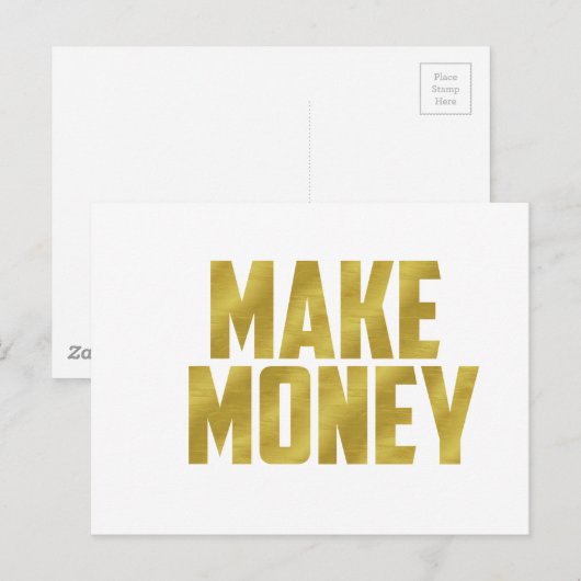 金を稼ぐ ポストカード (正面/裏面)
