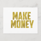 金を稼ぐ ポストカード (正面)