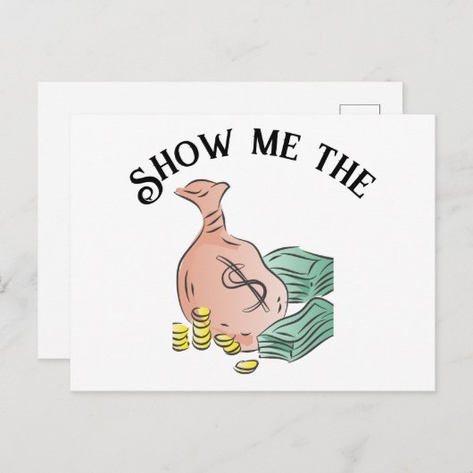 金を見せてくれ ポストカード (正面/裏面)