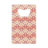 金イカットの幾何学的なパターン クレジットカード栓抜き (裏面)