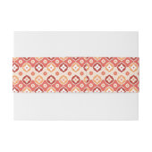 金イカットの幾何学的なパターン 招待状ベリーバンド (裏面例)