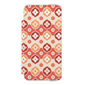 金イカットの幾何学的なパターン INCIPIO iPhoneウォレットケース (フォリオ 正面)