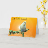 金インコは健康なカードをすぐに得ます カード (黄色い花)