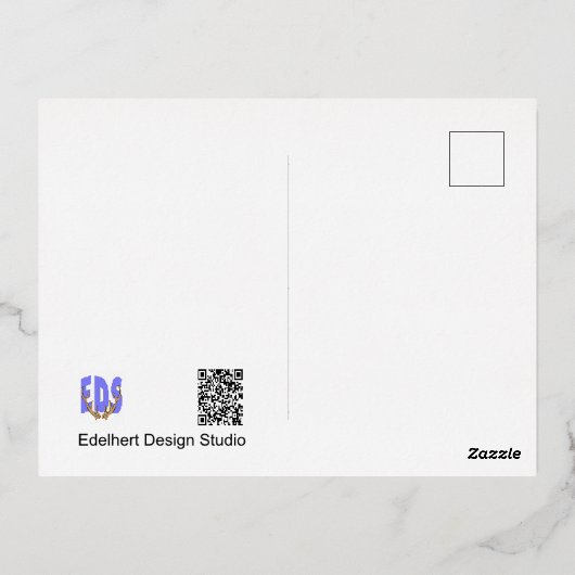 金インスパイア箔ホリデーハガキ 箔シーズンポストカード (裏面)