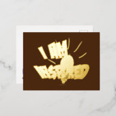 金インスパイア箔ホリデーハガキ 箔シーズンポストカード (正面/裏面)