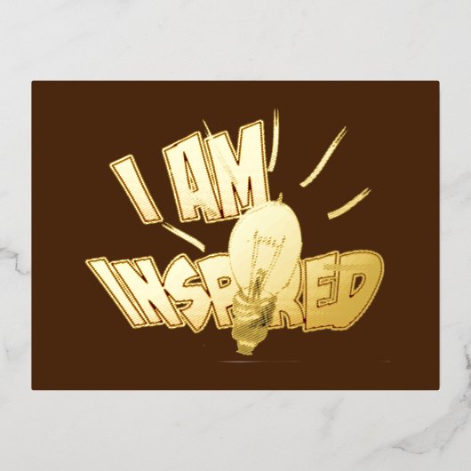 金インスパイア箔ホリデーハガキ 箔シーズンポストカード (正面)