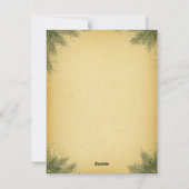 金エレガントのクリスマスツリーグリーティングカード シーズンカード (裏面)