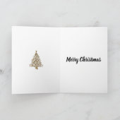 金エレガントのクリスマスツリー カード (内部)