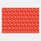 金エレガントのクリスマスパターン ラッピングペーパーシート (正面2)