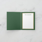 金エレガントのクリスマス追加メッセージランタン シーズンカード (内部)