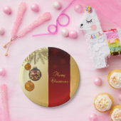 金エレガントのクリスマス ペーパープレート (パーティー)