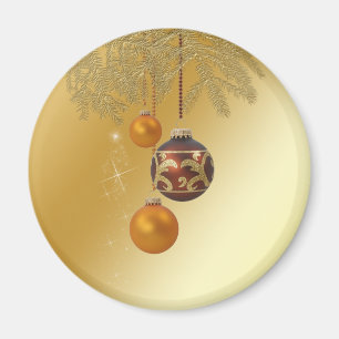 金エレガントのクリスマス マグネット