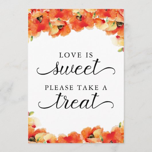 金エレガントのケシの愛は甘いサイン 招待状 (裏面)