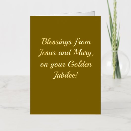 金エレガントのジュビリーカード 箔グリーティングカード (正面)