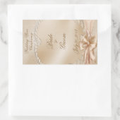 金エレガントのスワン結婚ズのワインラベル 長方形シール (バッグ)