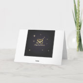 金エレガントのハート名 – バレンタインデー シーズンカード (裏面)