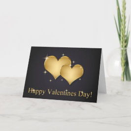 金エレガントのハート名 – バレンタインデー シーズンカード