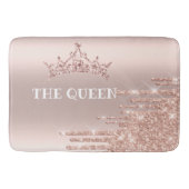 金エレガントのピンクと光沢のあるグリッターバスマット バスマット (正面)