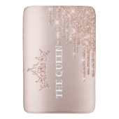 金エレガントのピンクと光沢のあるグリッターバスマット バスマット (正面縦)