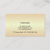 金エレガントのベージュのメタリックな外観 名刺 (裏面)