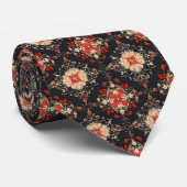 金エレガントのペルシャ柄 ネクタイ (ロール)