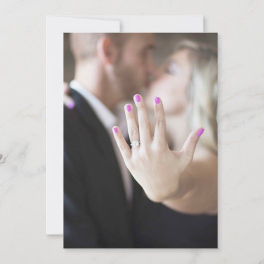 金エレガントのポピーの結婚式の日付を保存 招待状 (裏面)