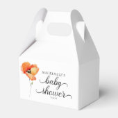 金エレガントのポピーの赤ちゃんシャワー フェイバーボックス (正面サイド)