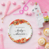 金エレガントのポピーの赤ちゃんシャワー ペーパープレート (パーティー)