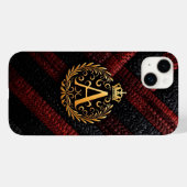 金エレガントのモノグラム文字A王冠 Case-Mate iPhoneケース (裏面 (横))