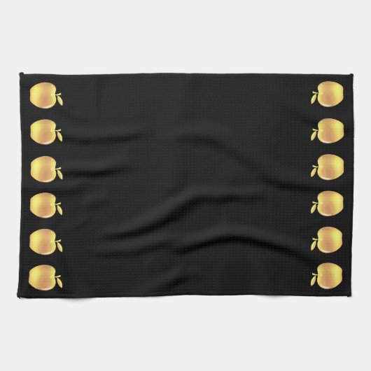 金エレガントのリンゴ キッチンタオル (横)